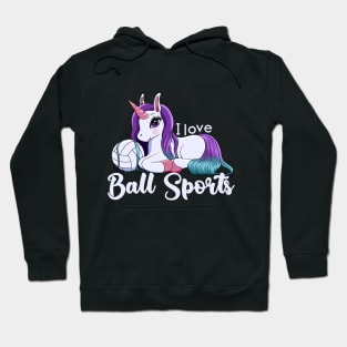 Unicorn with horn and ball Hoodie